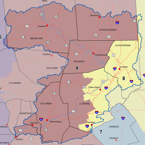 Middle Susquehanna subbasin congressional districts thumbnail