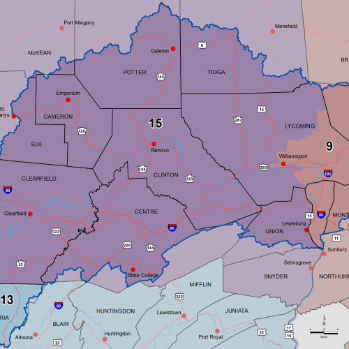 West Branch Susquehanna subbasin congressional districts thumbnail